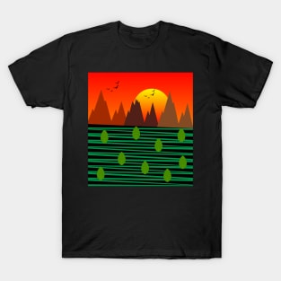 Minimalist sunset T-Shirt